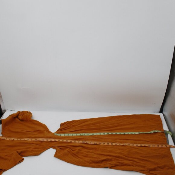 Abercrombie & Fitch Midi Dress Womens‎ Small mustard Knotted Front Cutout V Neck - Picture 10 of 14